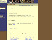 Tablet Screenshot of netmba.com